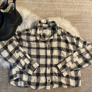American Eagle Cropped Flannel